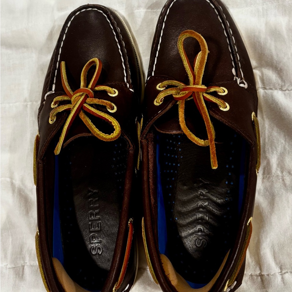 Sperry Brown Leather Boat Shoes - Picture 3 of 6
